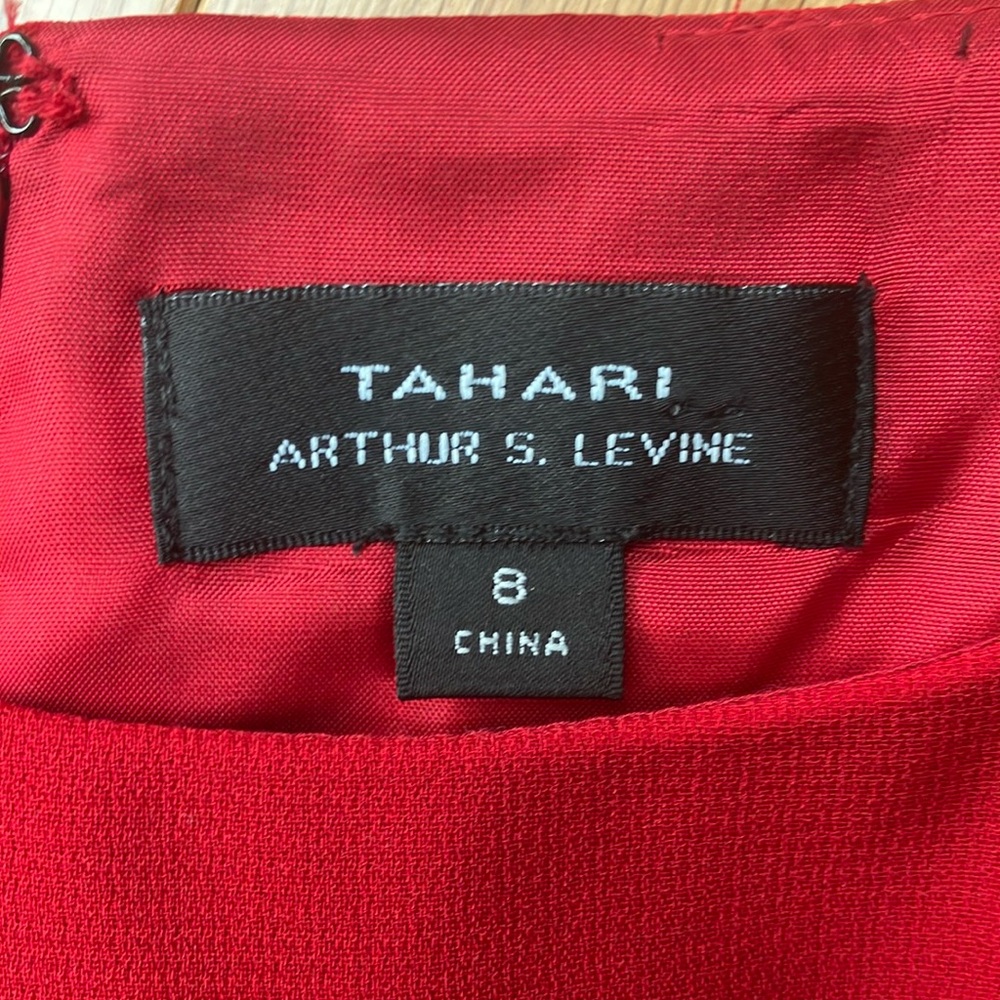 NWT Tahari Red Sleeveless A-Line Dress  size 8 - Picture 2 of 5